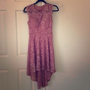 Light pink lace homecoming dress